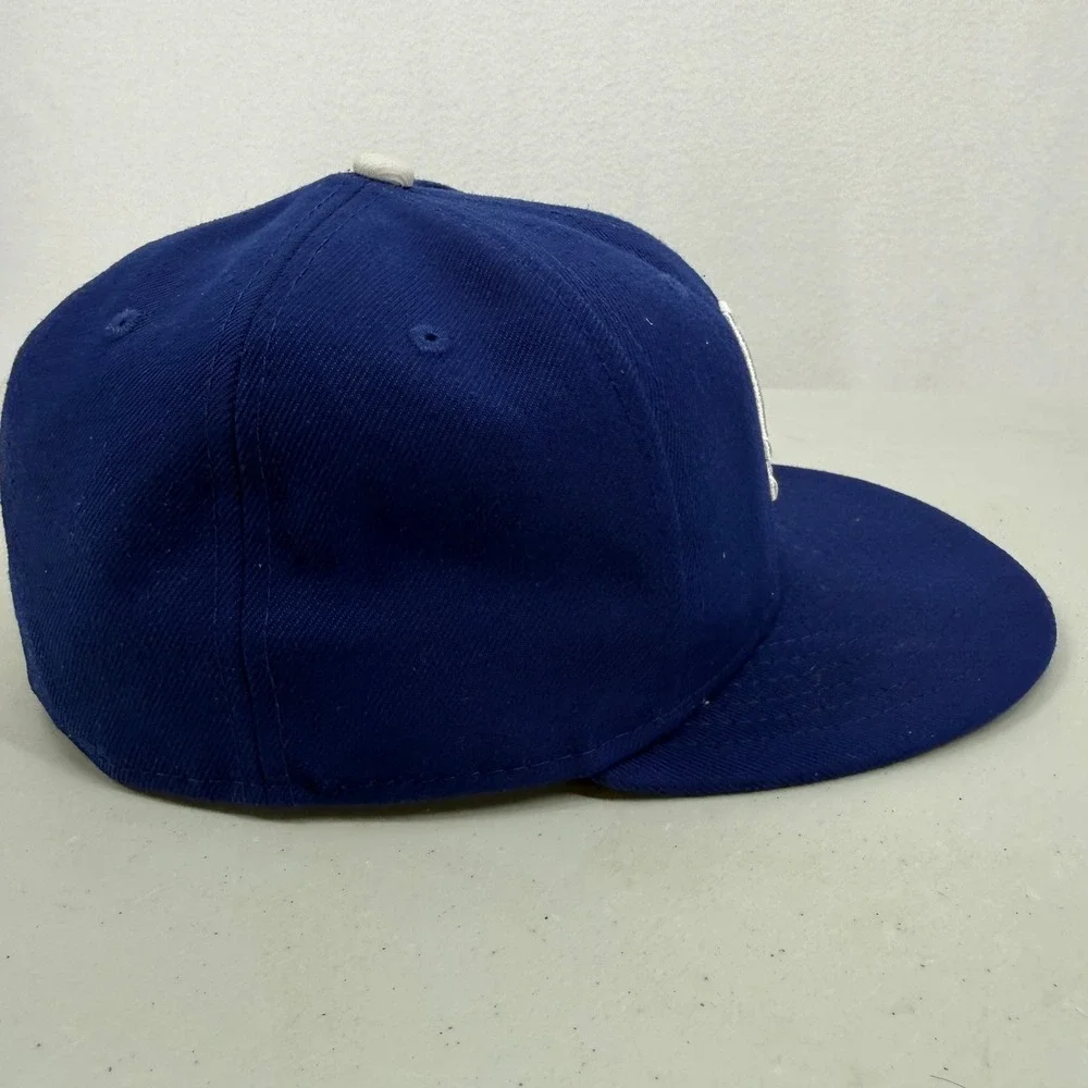 New Era‎ 59FIFTY Fitted Hat Mens 7 1/4 Blue Los Angeles Dodgers MLB On-Field Cap